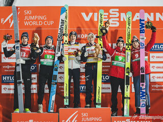 Timi Zajc (SLO), Anze Lanisek (SLO), Stephan Embacher (AUT), Jan Hoerl (AUT), Kacper Tomasiak (POL), Dawid Kubacki (POL)