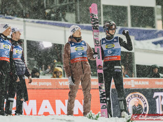 Benjamin Oestvald (NOR), Kristoffer Eriksen Sundal (NOR), Johann Andre Forfang (NOR), Marius Lindvik (NOR)