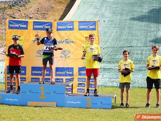 Podium konkursu FIS Youth Cup