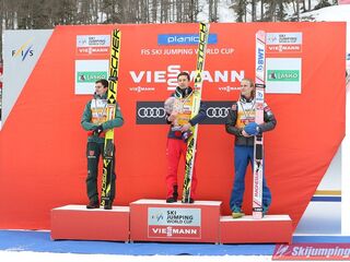 Podium klasyfikacji generalnej PŚ 2017/2018 