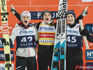 Stephan Embacher (AUT), Anze Lanisek (SLO), Domen Prevc (SLO)