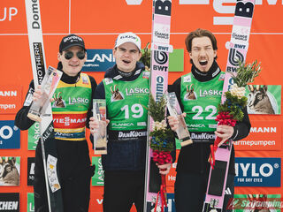 Domen Prevc (SLO), Marius Lindvik (NOR), Johann Andre Forfang (NOR)