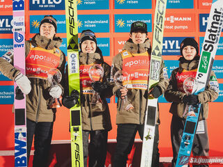 Ryoyu Kobayashi (JPN), Nozomi Maruyama (JPN), Ren Nikaido (JPN), Sara Takanashi (JPN)