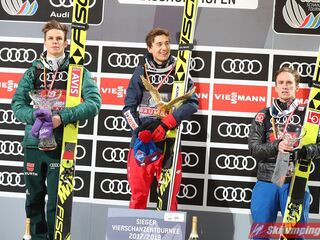 Podium Turnieju Czterech Skoczni 2017/2018