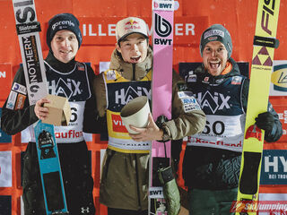 Domen Prevc (SLO), Ryoyu Kobayashi (JPN), Felix Hoffmann (GER)