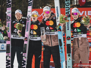 Johann Andre Forfang (NOR), Marius Lindvik (NOR), Robin Pedersen (NOR), Isak Andreas Langmo (NOR)