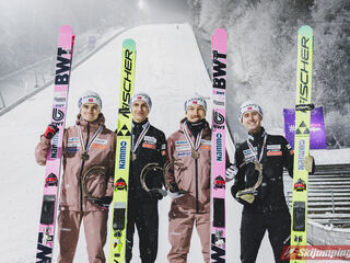 Marius Lindvik (NOR),   Benjamin Oestvold (NOR), Johann Andre Forfang (NOR), Kristoffer Eriksen Sundal (NOR)