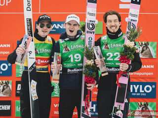 Domen Prevc (SLO), Marius Lindvik (NOR), Johann Andre Forfang (NOR)