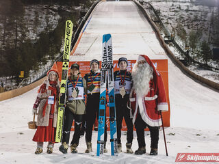 Ren Nikaido (JPN), Anze  Lanisek (SLO), Domen Prevc (SLO)