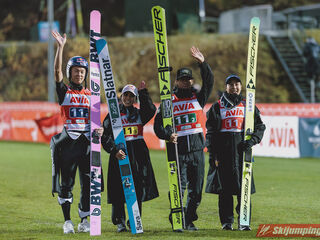Ryoyu Kobayashi (JPN), Sara Takanashi (JPN), Ren Nikaido (JPN), Nozomi Maruyama (JPN)