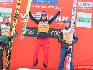 Podium klasyfikacji generalnej PŚ 2017/2018 