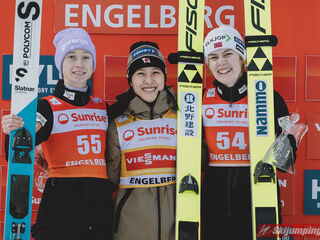 Nika Prevc (SLO), Nozomi Maruyama (JPN), Anna Odine Stroem (NOR)