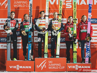 Timi Zajc (SLO), Anze Lanisek (SLO), Stephan Embacher (AUT), Jan Hoerl (AUT), Kacper Tomasiak (POL), Dawid Kubacki (POL)