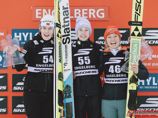 Anna Odine Stroem (NOR), Nika Prevc (SLO), Katharina Schmid (GER)